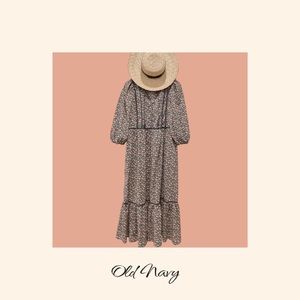 Old Navy Balloon Sleeve Floral Boho Maxi Dress